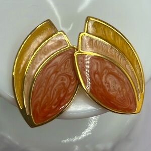 Vintage Pastel Enamel Earrings.